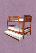 Maryl Single Bunk Bed with Trundle Wood