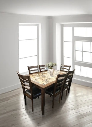 Mission Marble Top Dining Suite